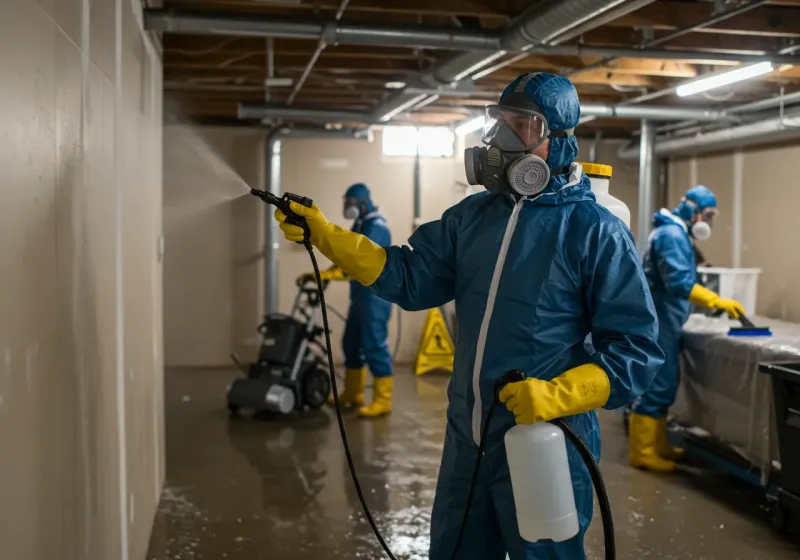 Basement Sanitization and Antimicrobial Treatment process in Kealakekua, HI